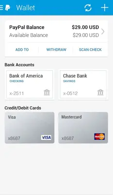 Paypal android App screenshot 1