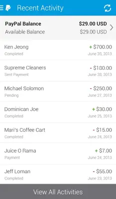 Paypal android App screenshot 4